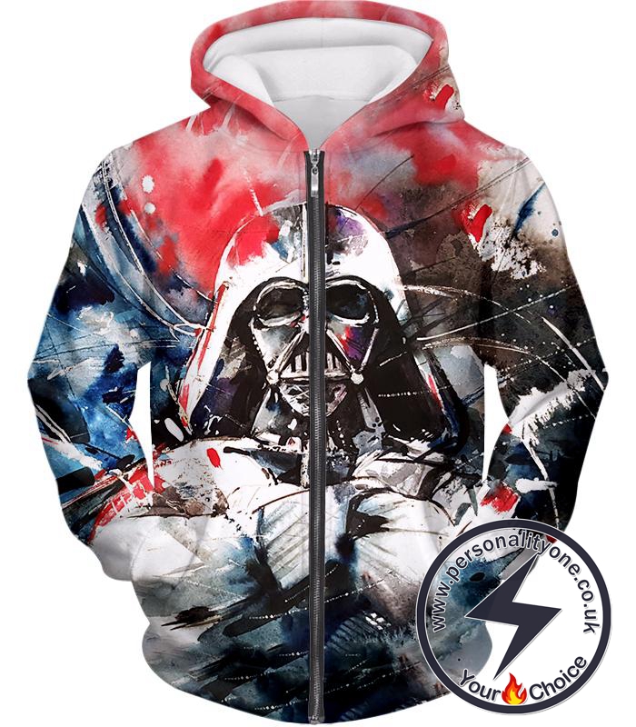 Star Wars Turned to Dark Side Sith Lord Darth Vader Crazy Graphic Zip Up Hoodie